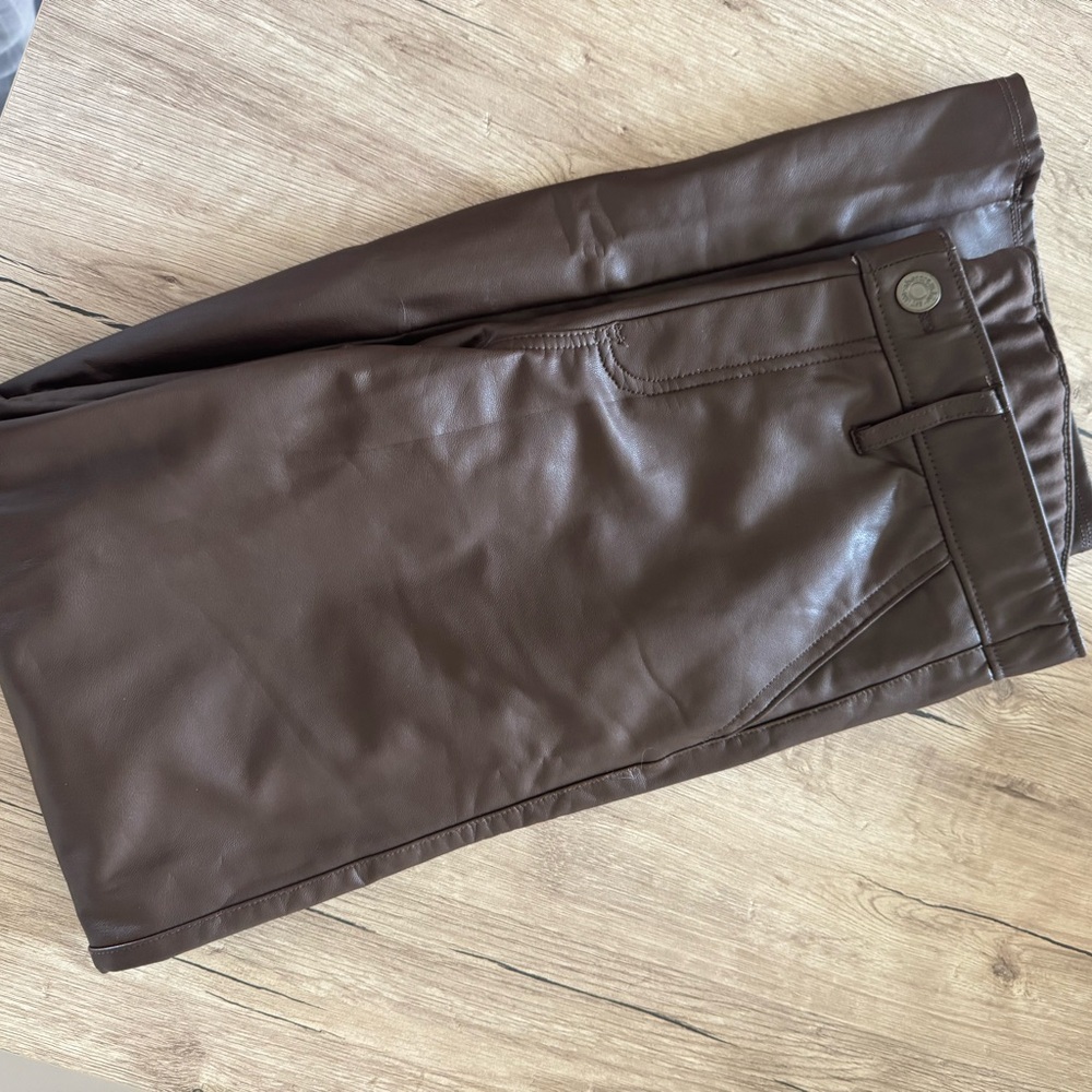 Abercrombie Brown Leather Pants